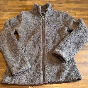Patagonia Los Gatos Zip Up Jacket Gray Medium Fleece Warm Winter Teddy
